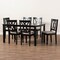 Baxton Studio Reneau Sand Upholstered Espresso Wood 7-Piece Dining Set 162-10527-10519 - alternate 7